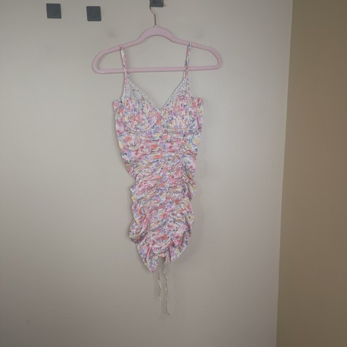 Strangers & Lovers Floral Ruched Mini Dress Size S