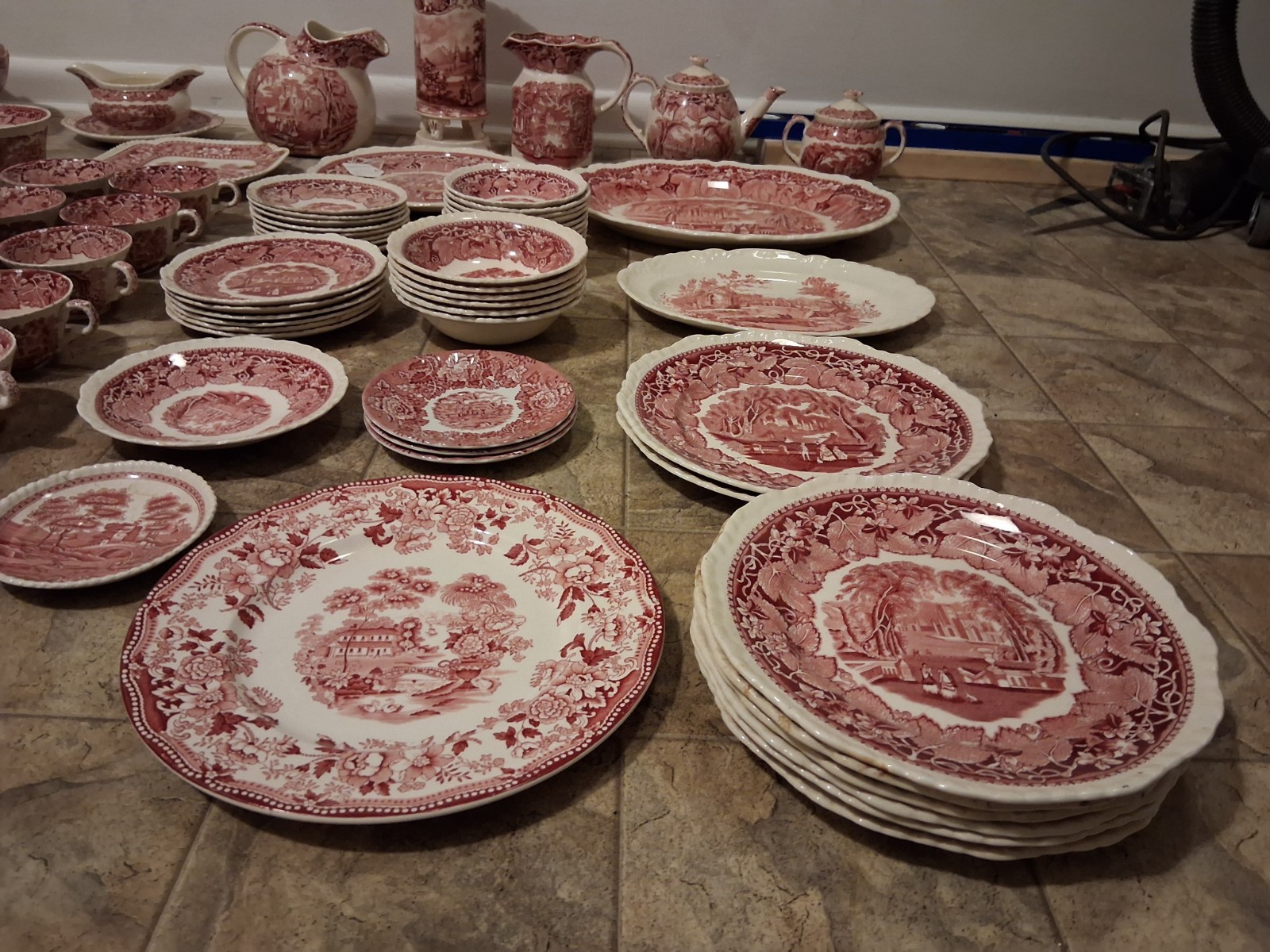 MASON'S Vista red/Pink England Ironstone glass 