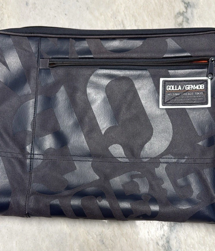 Funda acolchada para portátil Goola Gen Mob azul gris lona recubierta 10x13 Foto 2 de 4