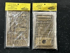 Vintage NOS ESCI 1/72 WWII Tank Model Kits U.S. Sherman M4A1 German Panther A