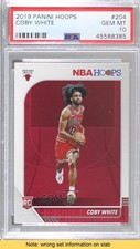 2019-20 Panini NBA Hoops Red Back Coby White #204 PSA 10 GEM MT READ 2ct