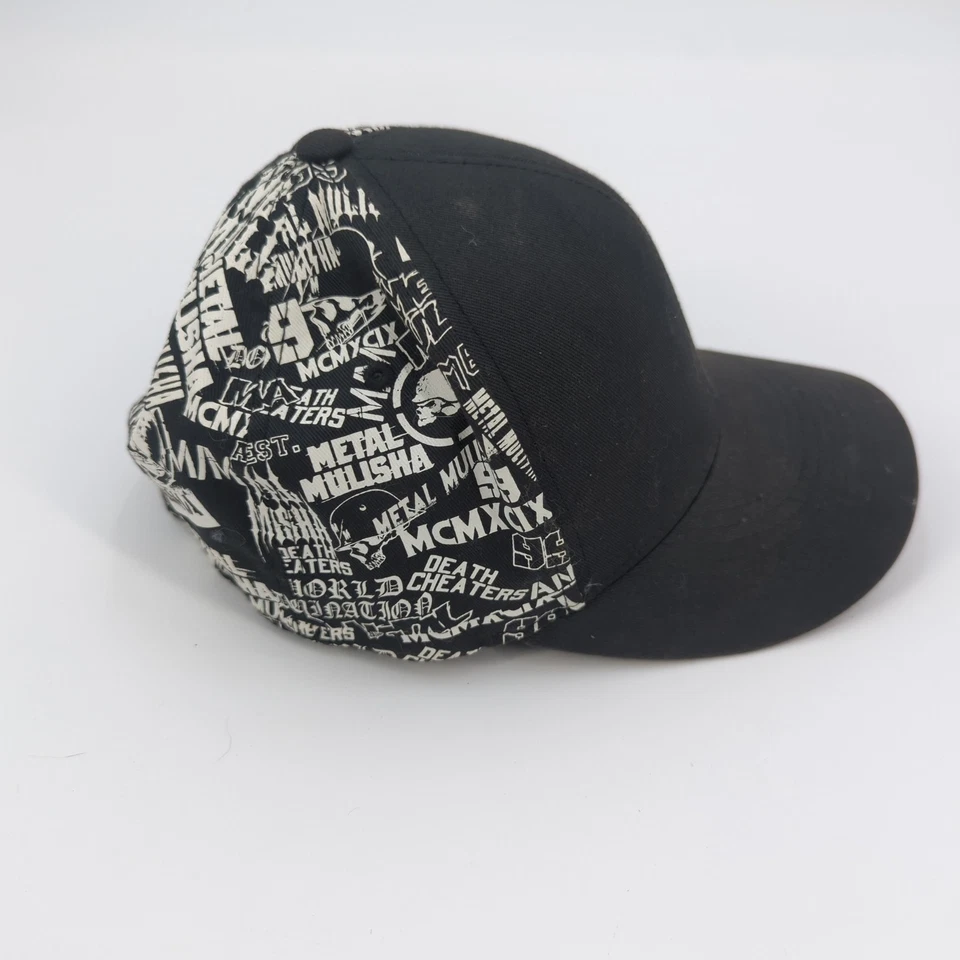 Boné chapéu mulisha vintage metal masculino S/M flexível caveira metal FMX motociclista cyber gótico Y2K - Imagem 3 de 4