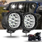 AUXBEAM 4'' LED Work Light Bar Offroad Spot Flood Pods For Jeep Wrangler JK
