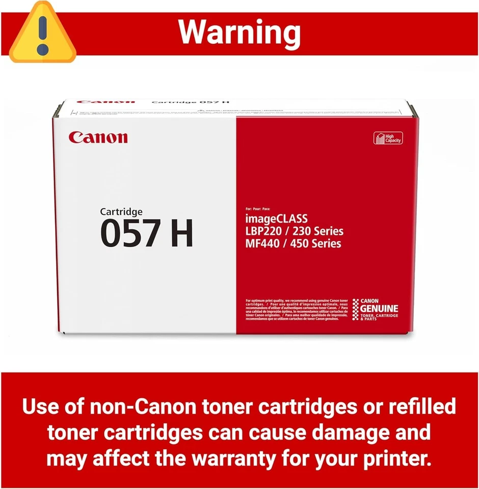 Canon 057H High Black Original Yield Toner Cartridge (3010C001) - Image 4 of 4