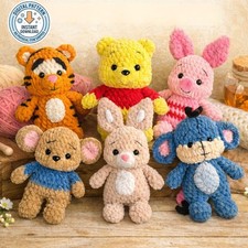 Pooh  Friends: 6 Cute Crochet Amigurumi Animals  Plushies   US English