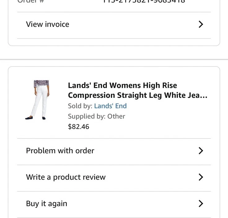 Tall Small 6 Lands End Premium Line Old Money Jeans Women White Straight Pants - Image 3 of 4