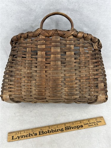 antiker früher Schienen Wandbehang Korb 12x9x7 handgefertigt original 1800er - Bild 3 von 7