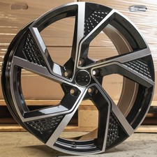 4 x 19" AUDI Q2 2016-2026 GLOSS BLACK/MACHINED S3-2025 DESIGN 8.5J ALLOYS