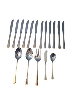 Oneida Golden Katherine 12 Knives Plus 5 Miscellaneous Serving Pieces SEE PHOTOS