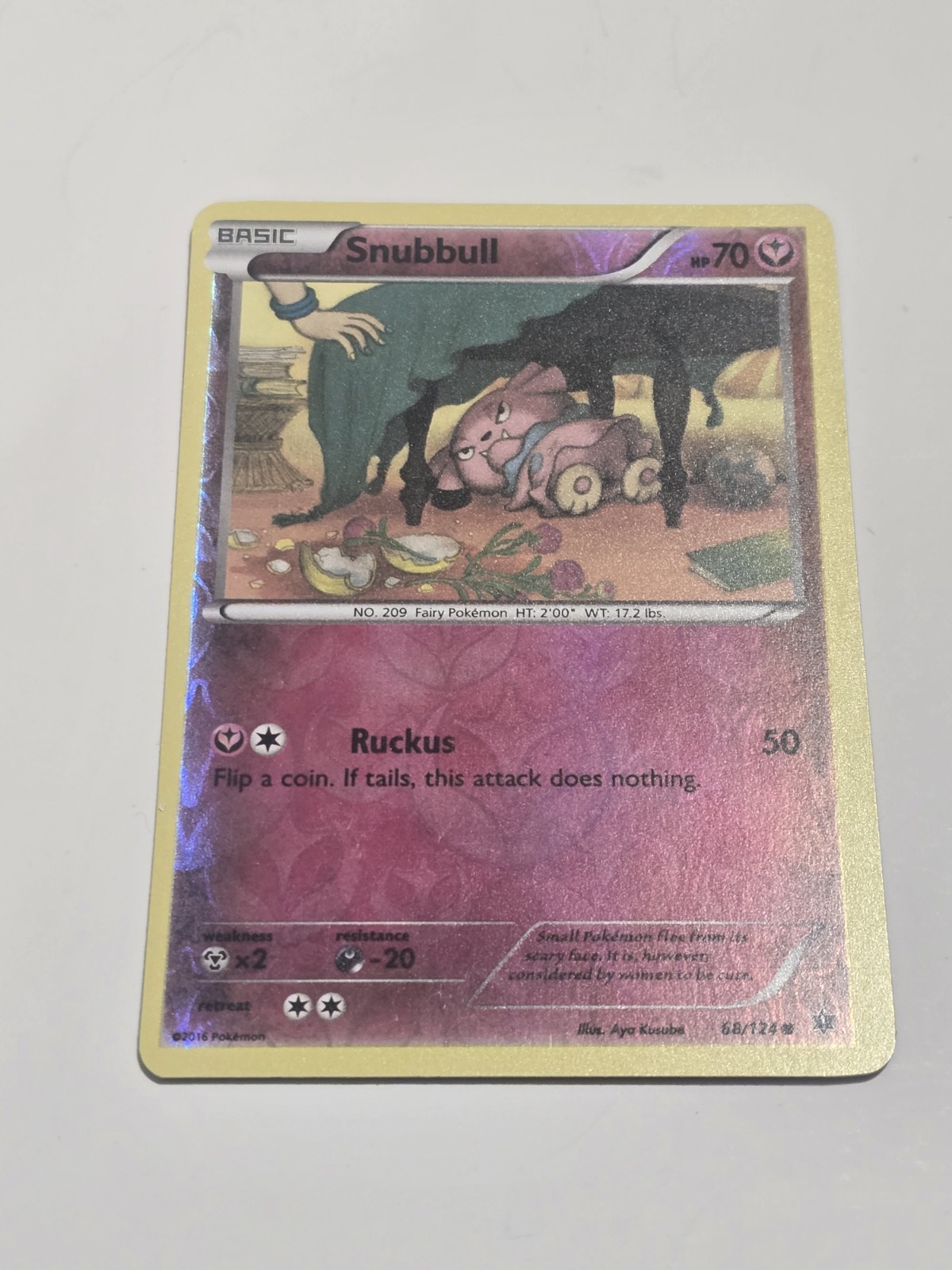 Pokemon Card XY Fates Collide Snubbull Holo 68/124