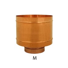 Fumaiolo a botte 4 venti rame base tonda da 250mm