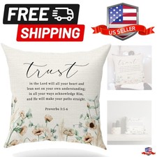 Bible Verse Throw Pillow Case, Blessing Gift, Scripture Art, Scripture Saying...