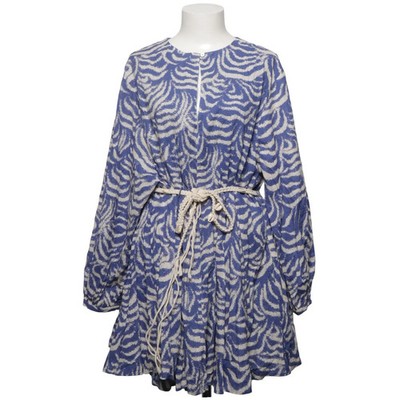 H&M, Kleid, Größe: S, Blau/Weiß, Baumwolle, Zebra, Damen #ACz
