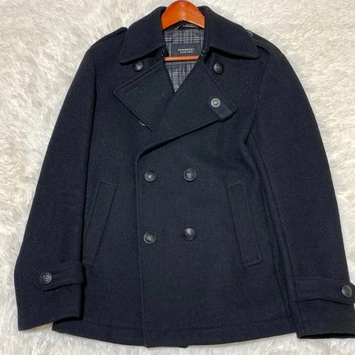 Cappotto Burberry Black Label Napoleon Nova Check nero bottoni argento taglia S