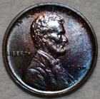 Brilliant Uncirculated 1909-P Lincoln Cent, Gorgeous, Wood-Grain Toner!