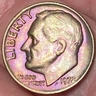 1972-P Roosevelt Dime Beautiful Brilliant Violet Toned Coin #26