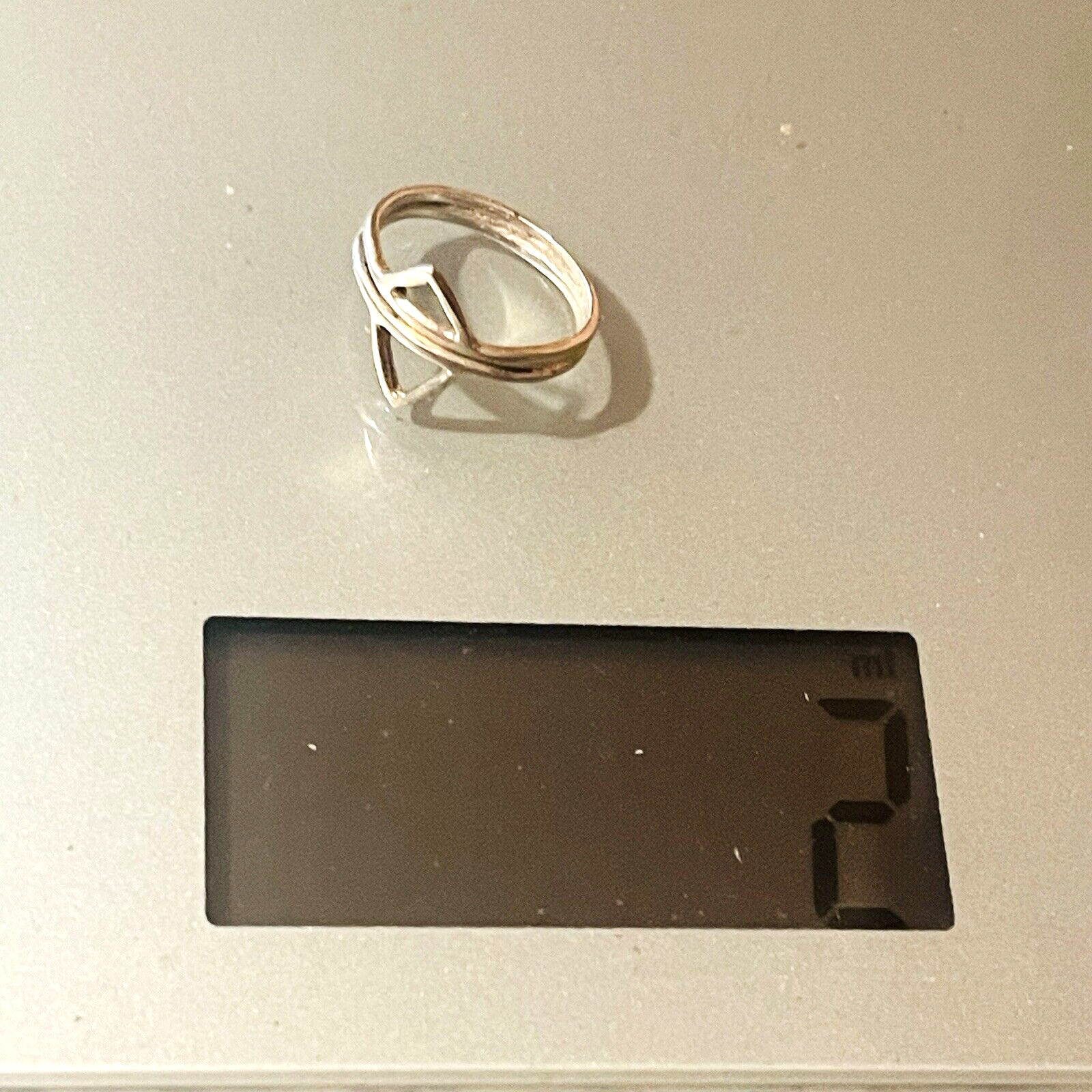 Sterling Silver Ring Geometric Double Triangle Ma… - image 8