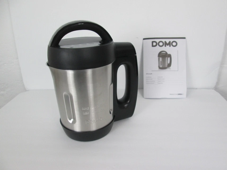 Máquina de Sopa DOMO Número Modelo DO1004BL, Suco, Vélouté, Compota Preta Prata Nova - Imagem 2 de 4