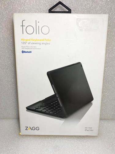 ZAGG Black Hinged Keyboard Folio, ID5ZFN-BB0, For iPad Air 9.7"