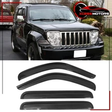 Fits 08-14 Jeep Liberty Acrylic Side Window Visors Sun Rain Deflector Guard 4PCS