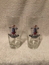Set of 2 St. Pauli Girl Beer Glasses .25L Taster Barmaid Girl C