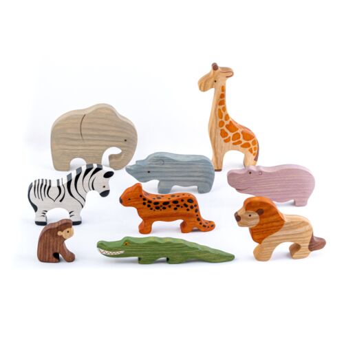 Waldorf African Safari Set of 9 Animals painted - Picture 1 of 13