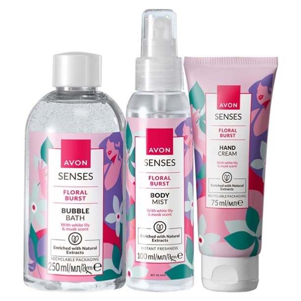 Avon Senses Mother's Day Floral Burst Trio - PACK OF 3 - Brand NEW - 3Pc