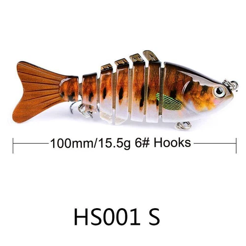 7 Segment Fishing Gear Bionic Swimming Bait Bass Tackle Fishing Gear Lure Tool - Bild 18 von 38