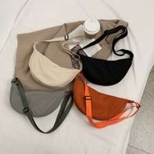 Women Nylon Crossbody Bag Purse Shoulder Strap Sling Crescent Lightweight Travel