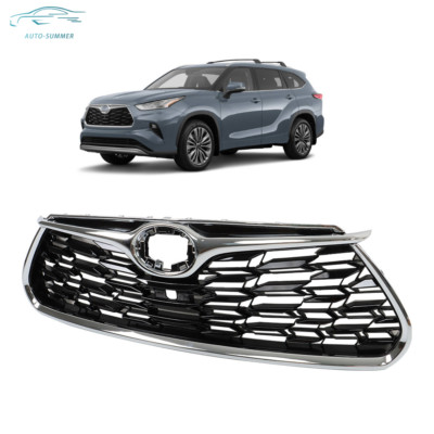 Front Upper Grille Grill Mesh Trim For Toyota Highlander 2020 2021 2022 ...