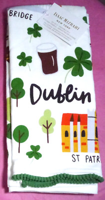 NEW Isaac Mizrahi 2 Pk Kitchen Towels Dublin Ireland Clover St Patrick's Day