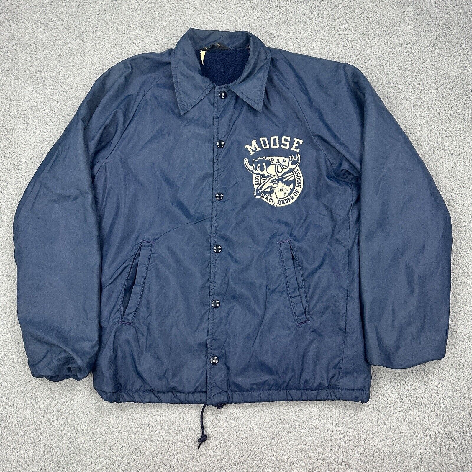 VTG 1960s Champion Coach Jacket Mens Medium Navy … - image 1