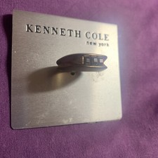 Kenneth Cole Ring Sz 8 Gold Tone With 3 Amber...