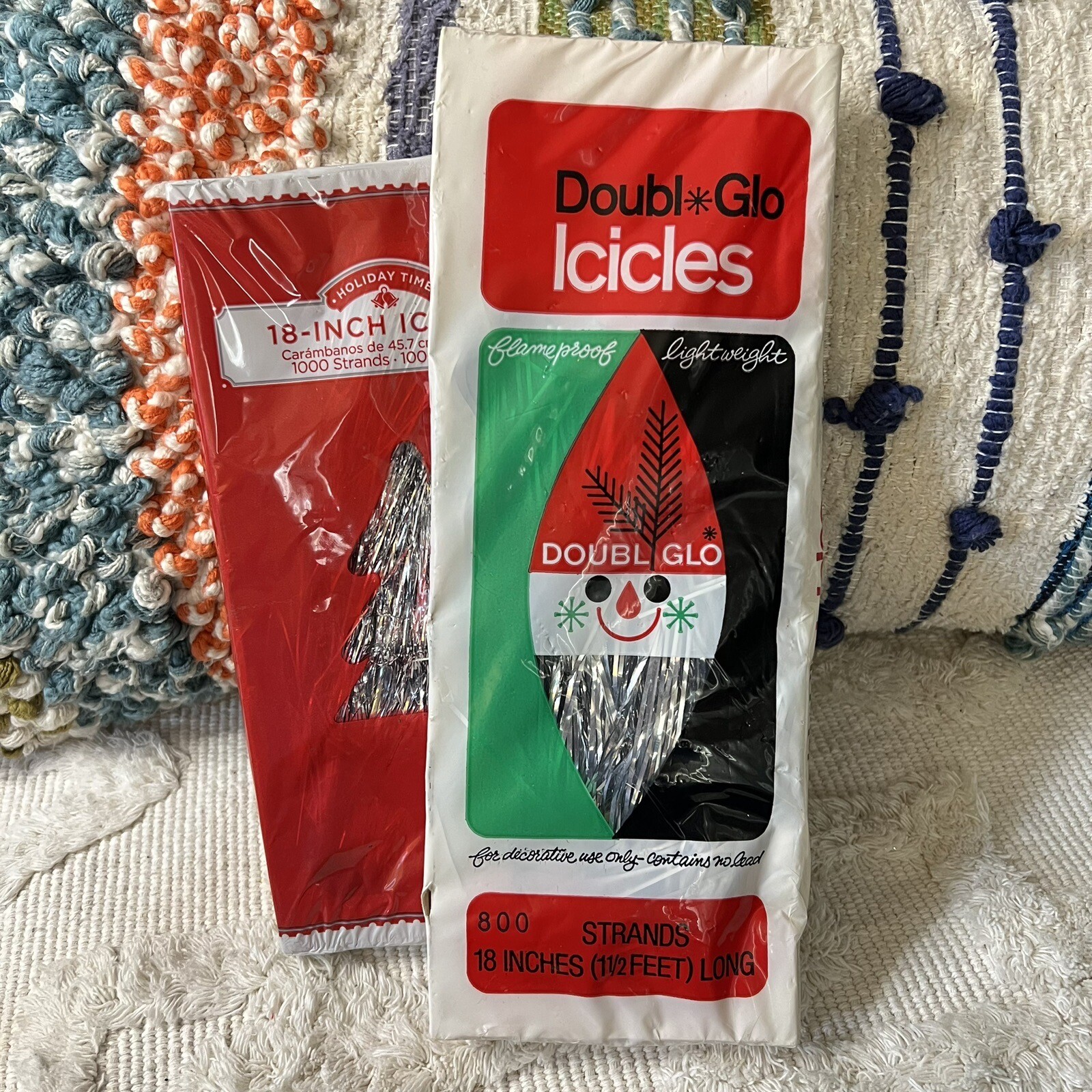 Vintage Doubl Glo Lead Tinsel Icicles in Original Unopened Package MCM