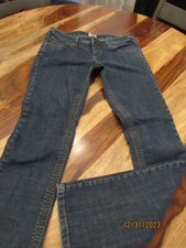 Free People sz 30 straight leg jeans denim 5 pocket design low rise button zip