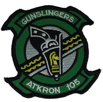 USN NAVY ATKRON 105 ''GUNSLINGERS'' ATTACK SQUADRON PATCH SAILOR VETERAN