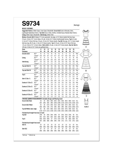 Simplicity SEWING PATTERN S9734 Misses' Costumes Sizes 8-16 Or 18-26 - Picture 11 of 11