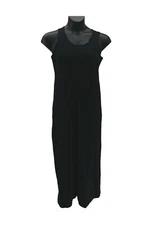 LOGO Lounge by Lori Goldstein Cropped French Terry Jumpsuit Black