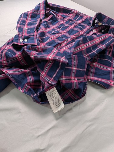 Burberry London England Long Sleeve Shirt Button Up Men's Small Blue Pink Plaid - Picture 9 of 14