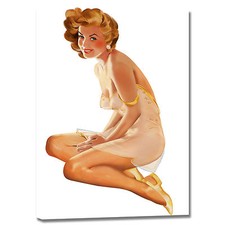 Pin Up vintage anni 50 60 70 design quadro stampa tela telaio arredo casa 12