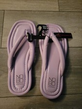 No Boundaries Womens Memory Foam Purple Puffy Thong Flip Flop Sandals Sz 10 S78