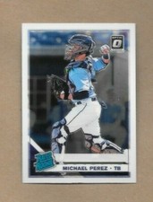 2019 Donruss Optic Michael Perez Rated Rookie Card #78 Tampa Bay Rays NM+