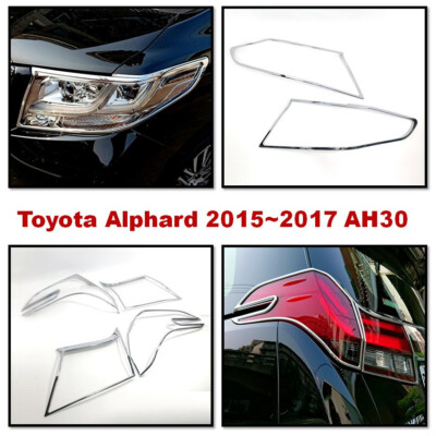 Toyota Alphard 2015~2017 AH30 Chrome frame bezels for head light & tail light