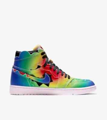 J Balvin × Nike Air Jordan 1 High OG Rainbow DC3481-900 Men's US4