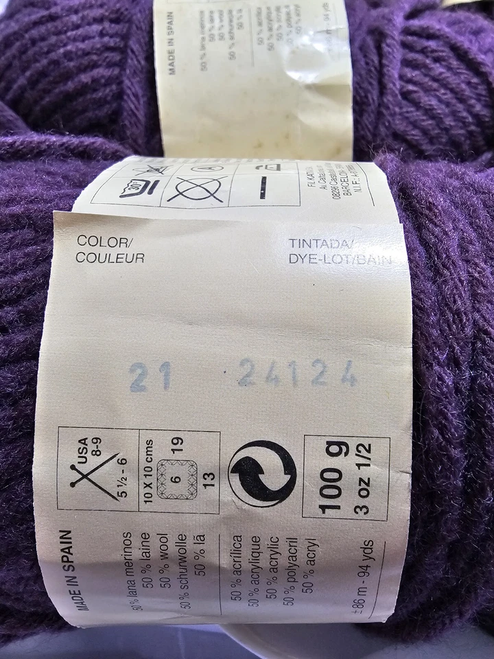 Katia Himalaya Yarn Bulky Wool Acrylic Blend Spain 100 G Deep Plum Knit Crochet - Image 4 of 4