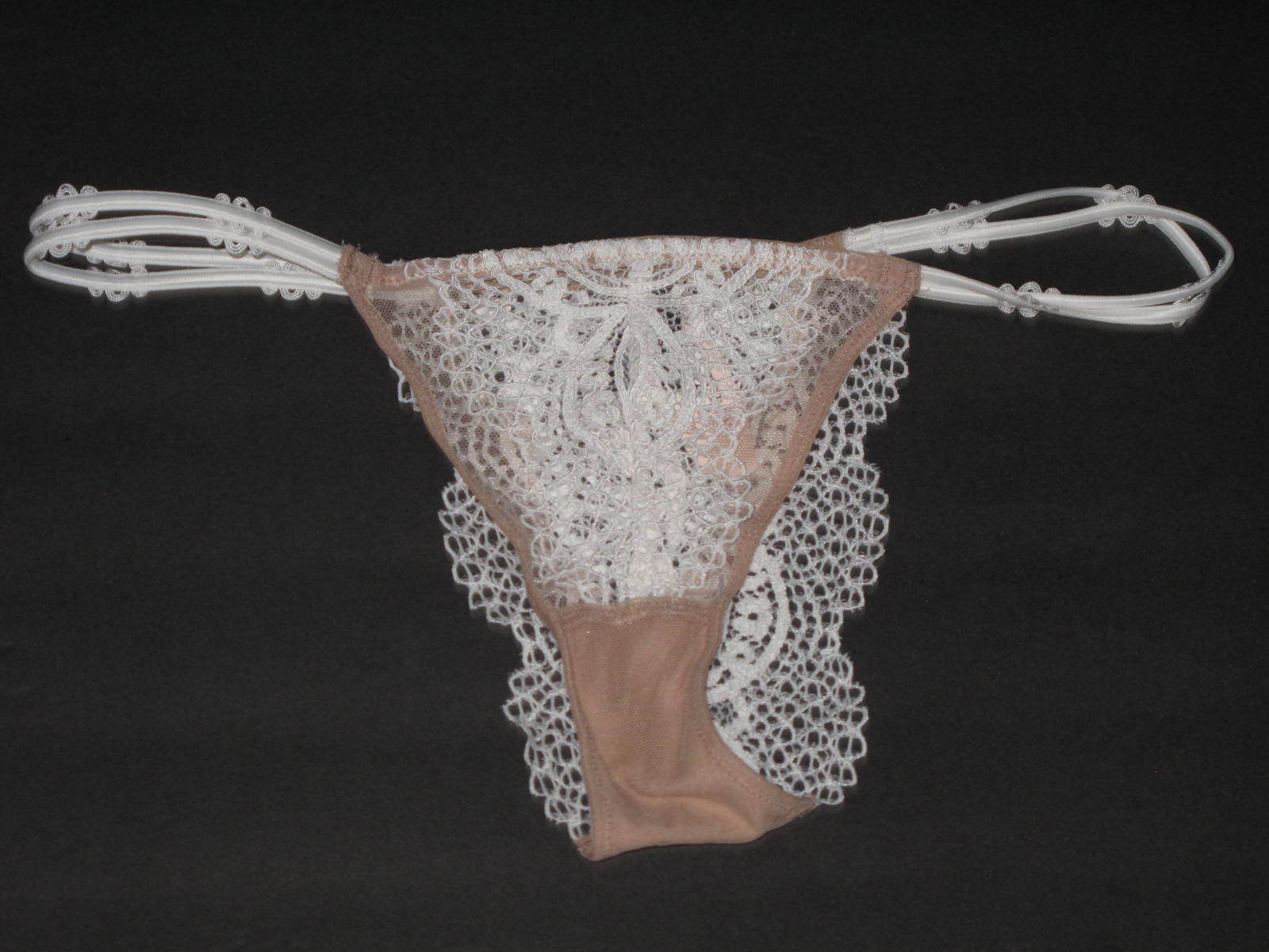 VICTORIA'S SECRET VERY SEXY BEIGE COCONUT CROCHET LACE BRA + SLIP SET U Pick image 8