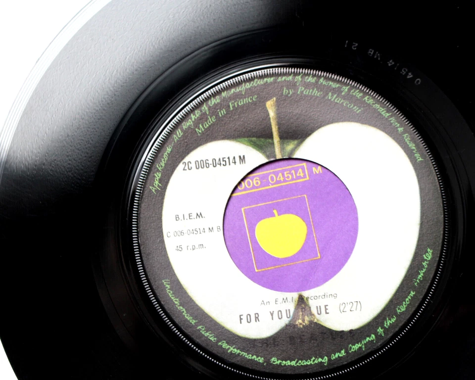 RARE COVER MONO THE BEATLES LONG WINDING ROAD FOR YOU BLUE 7" VINYL GET BACK ERA - Image 3 of 4