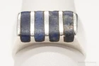 Vintage Mexico Sodalite Sterling Silver Ring - Size 9