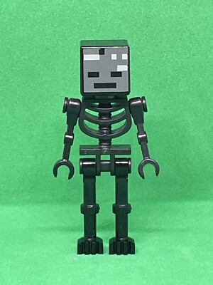 Lego Minecraft Mini Figure Wither Skeleton Straight Arms 21126 21139 MIN025  UK