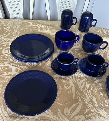 FIESTA WARE 13 Pieces- For 2 - Navy Blue | eBay